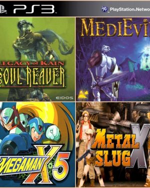MediEvil + Soul Reaver + MegaMan X5 + Metal Slug X PS3